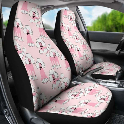 Poodle Pink Color Patterns Car Seat Covers 110424 - YourCarButBetter