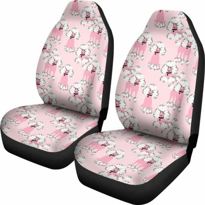 Poodle Pink Color Patterns Car Seat Covers 110424 - YourCarButBetter
