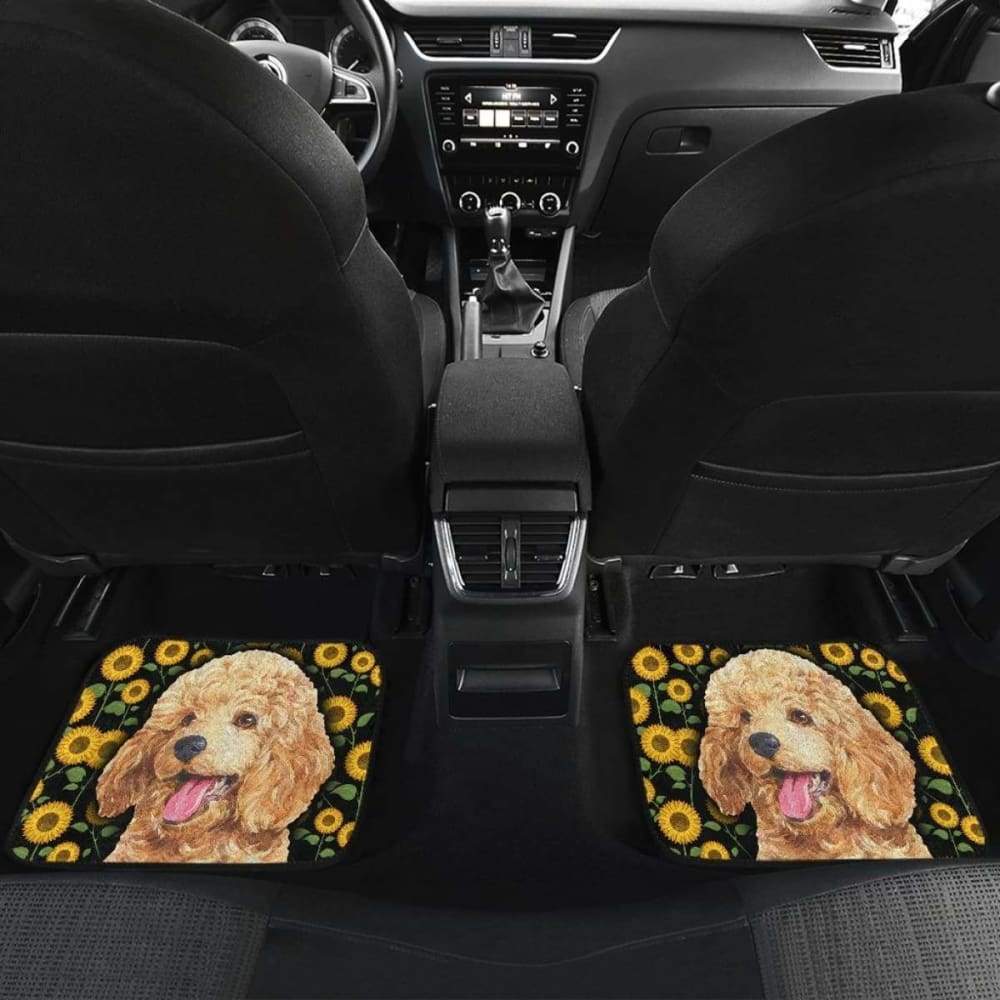 Poodles Dog You’re My Sunshine Sunflower Car Floor Mats 210402 - YourCarButBetter