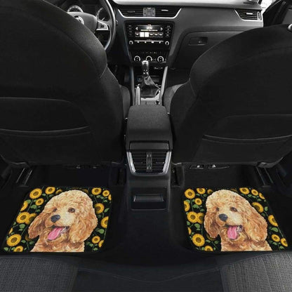 Poodles Dog You’re My Sunshine Sunflower Car Floor Mats 210402 - YourCarButBetter