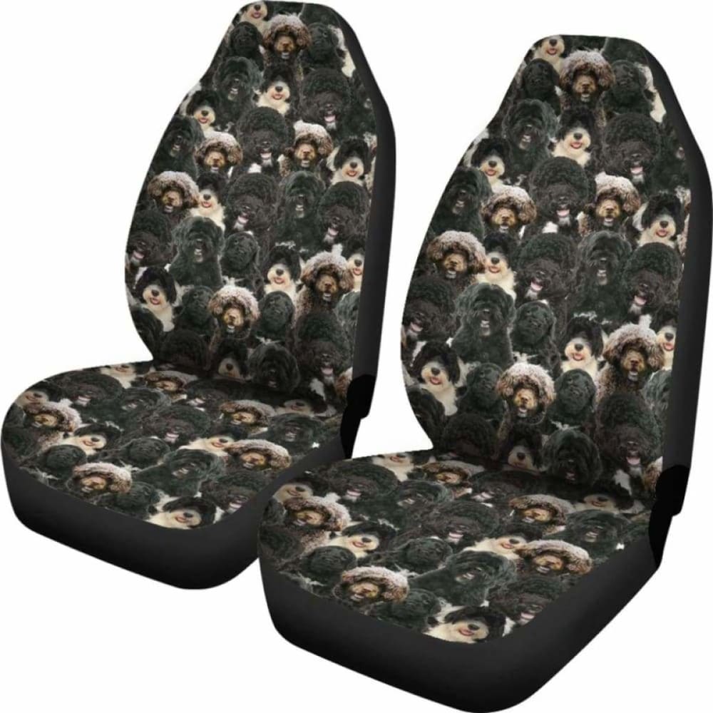 Portuguese Water Dog Full Face Car Seat Covers 090629 - YourCarButBetter