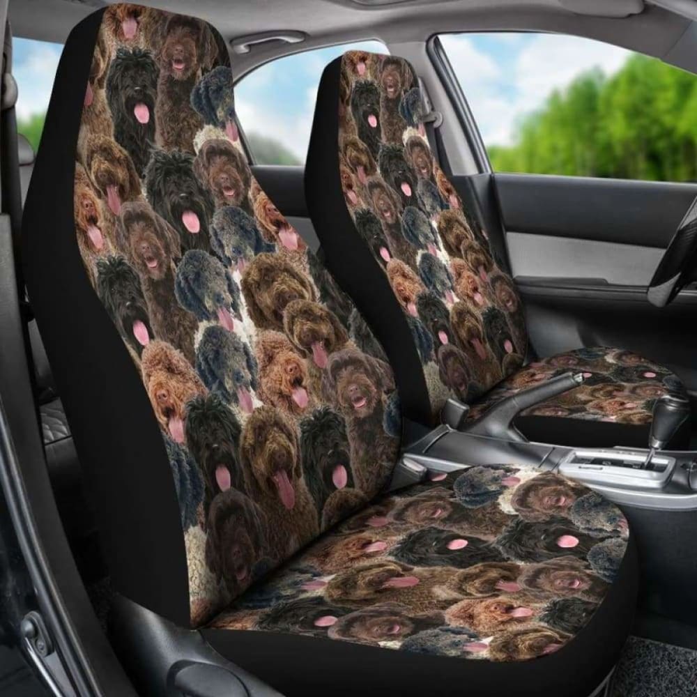 Portuguese Water Dog Full Face Car Seat Covers 090629 - YourCarButBetter