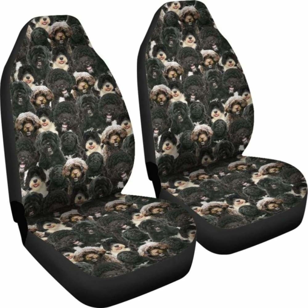 Portuguese Water Dog Full Face Car Seat Covers 090629 - YourCarButBetter
