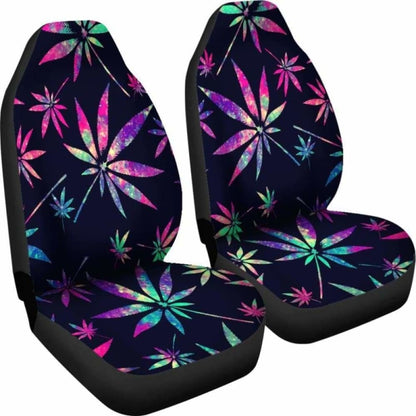 Pot Leaves Tie Dye Seat Covers 174510 - YourCarButBetter
