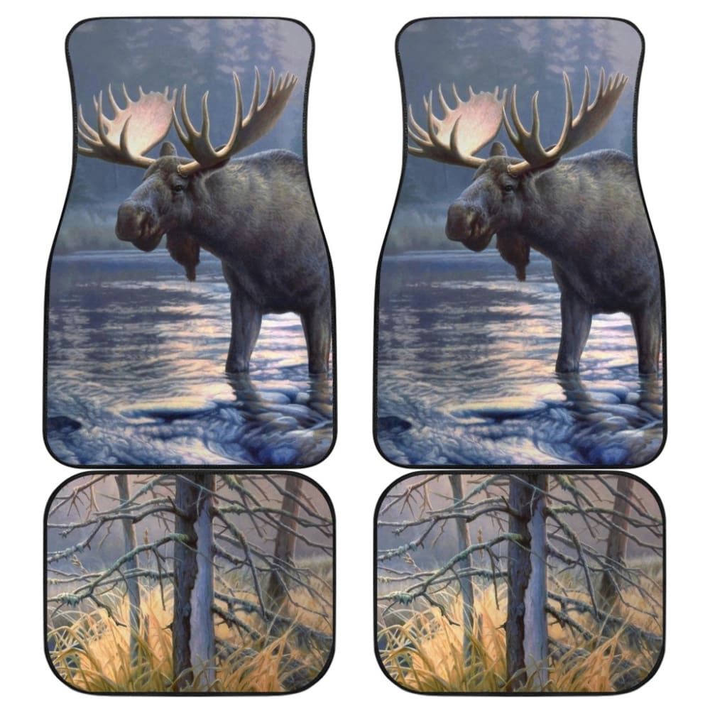 Powerful Elk on Water Car Floor Mat 210502 - YourCarButBetter