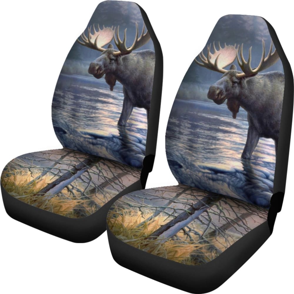 Powerful Elk on Water Car Seat Cover 210502 - YourCarButBetter
