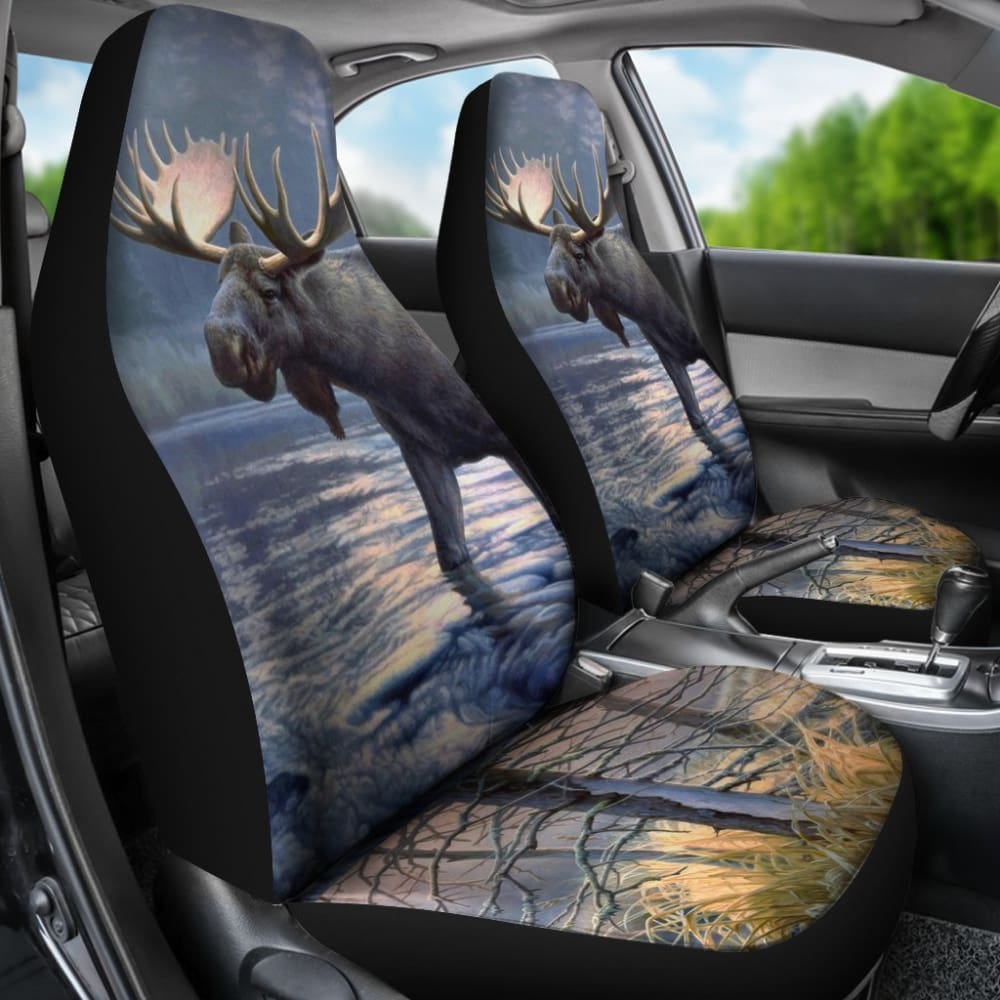 Powerful Elk on Water Car Seat Cover 210502 - YourCarButBetter