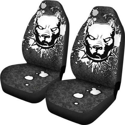 Powerful Pitbull Prepare To Fighting Car Seat Covers 212501 - YourCarButBetter