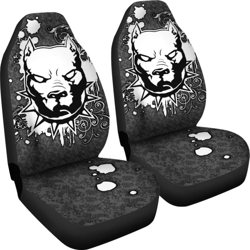 Powerful Pitbull Prepare To Fighting Car Seat Covers 212501 - YourCarButBetter