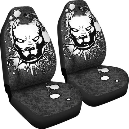 Powerful Pitbull Prepare To Fighting Car Seat Covers 212501 - YourCarButBetter