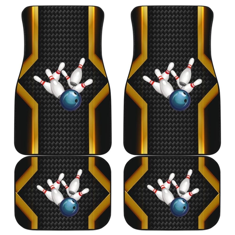 Print Bowling Metallic Style Printed Car Floor Mats 211008 - YourCarButBetter