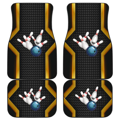 Print Bowling Metallic Style Printed Car Floor Mats 211008 - YourCarButBetter