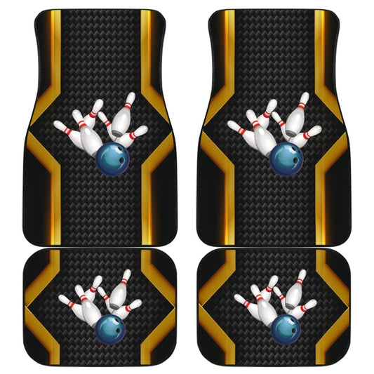 Print Bowling Metallic Style Printed Car Floor Mats 211008 - YourCarButBetter