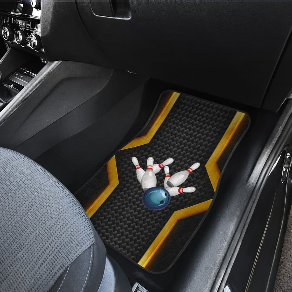 Print Bowling Metallic Style Printed Car Floor Mats 211008 - YourCarButBetter