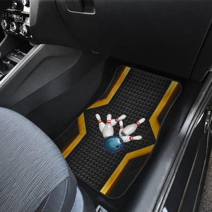 Print Bowling Metallic Style Printed Car Floor Mats 211008 - YourCarButBetter