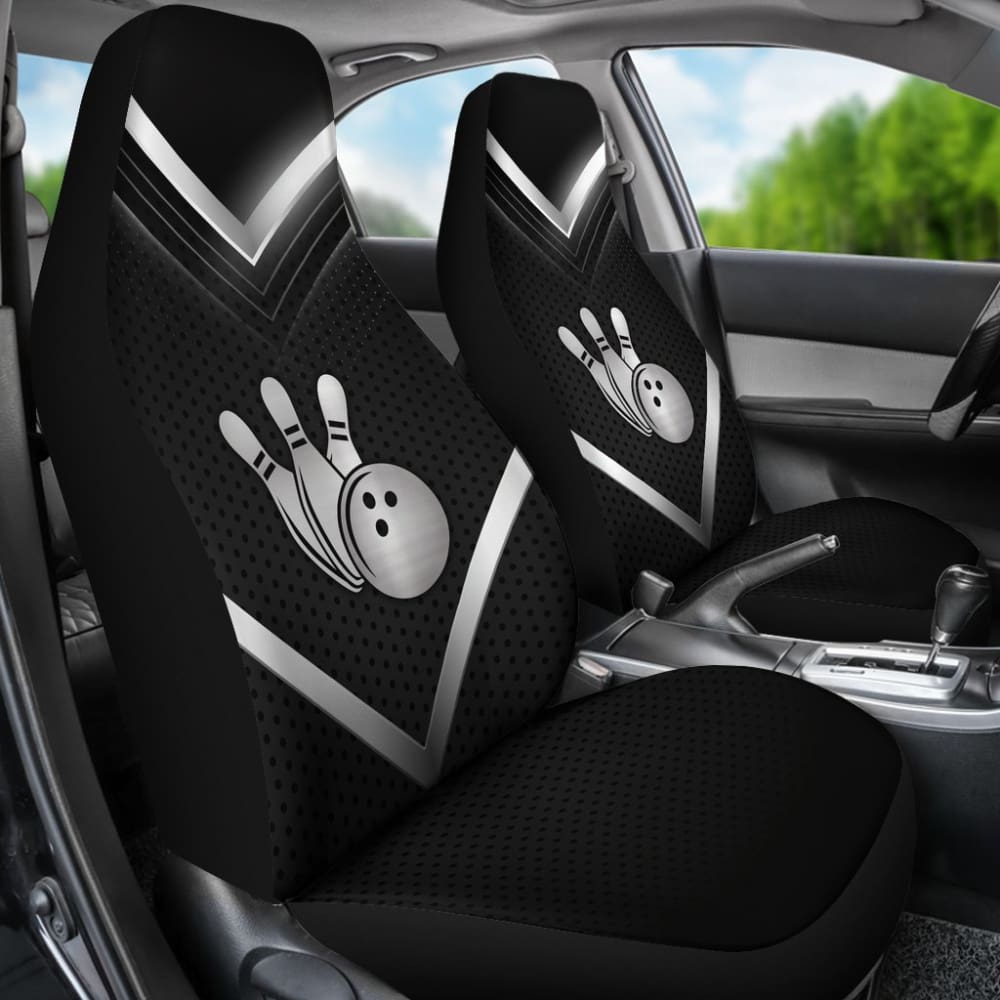 Print Bowling Universal Fit Car Seat Covers 211008 - YourCarButBetter
