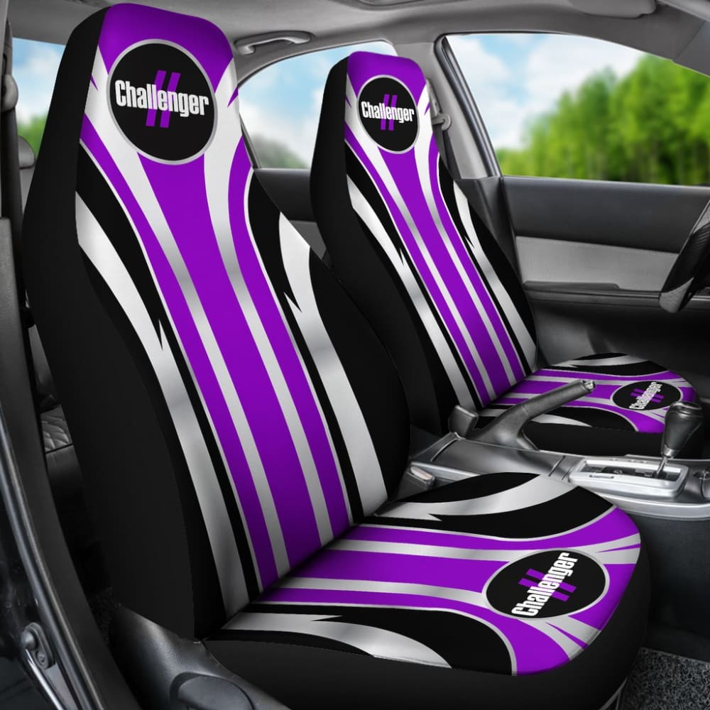Printing Purple Dodge Challenger Car Seat Covers 211803 - YourCarButBetter