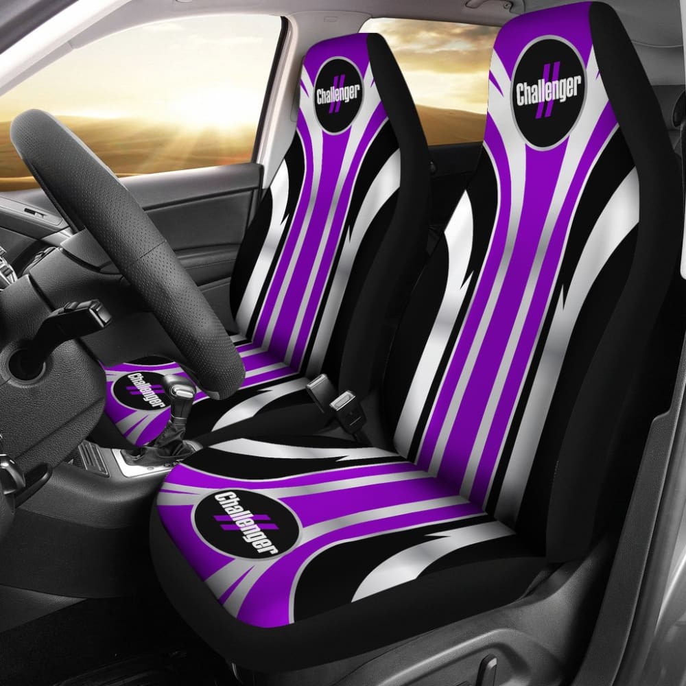 Printing Purple Dodge Challenger Car Seat Covers 211803 - YourCarButBetter