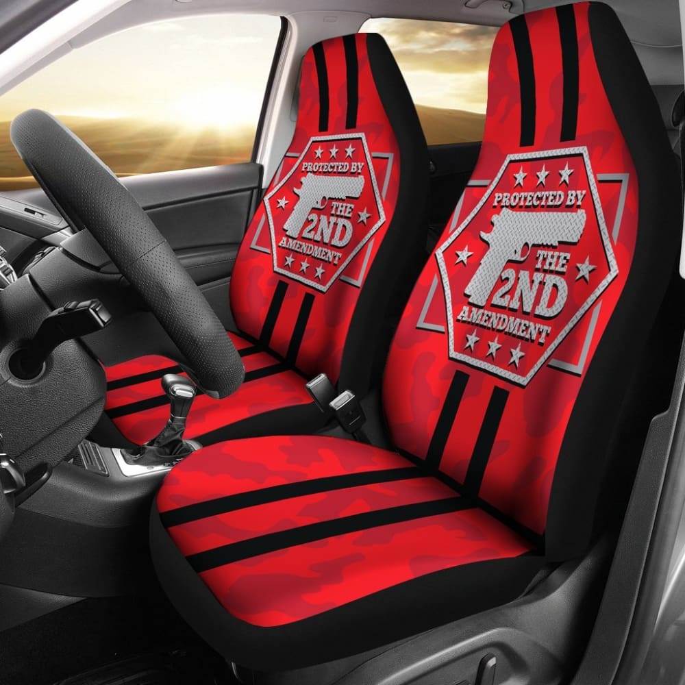 Protected By 2Nd Amendment Car Seat Covers 101819 - YourCarButBetter