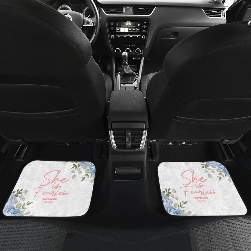 Proverbs 31:25 She Is Fearless Car Floor Mats 211305 - YourCarButBetter