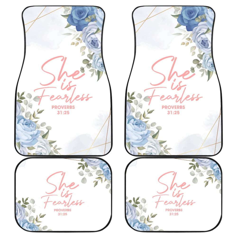Proverbs 31:25 She Is Fearless Car Floor Mats 211305 - YourCarButBetter