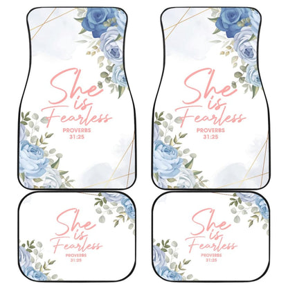 Proverbs 31:25 She Is Fearless Car Floor Mats 211305 - YourCarButBetter