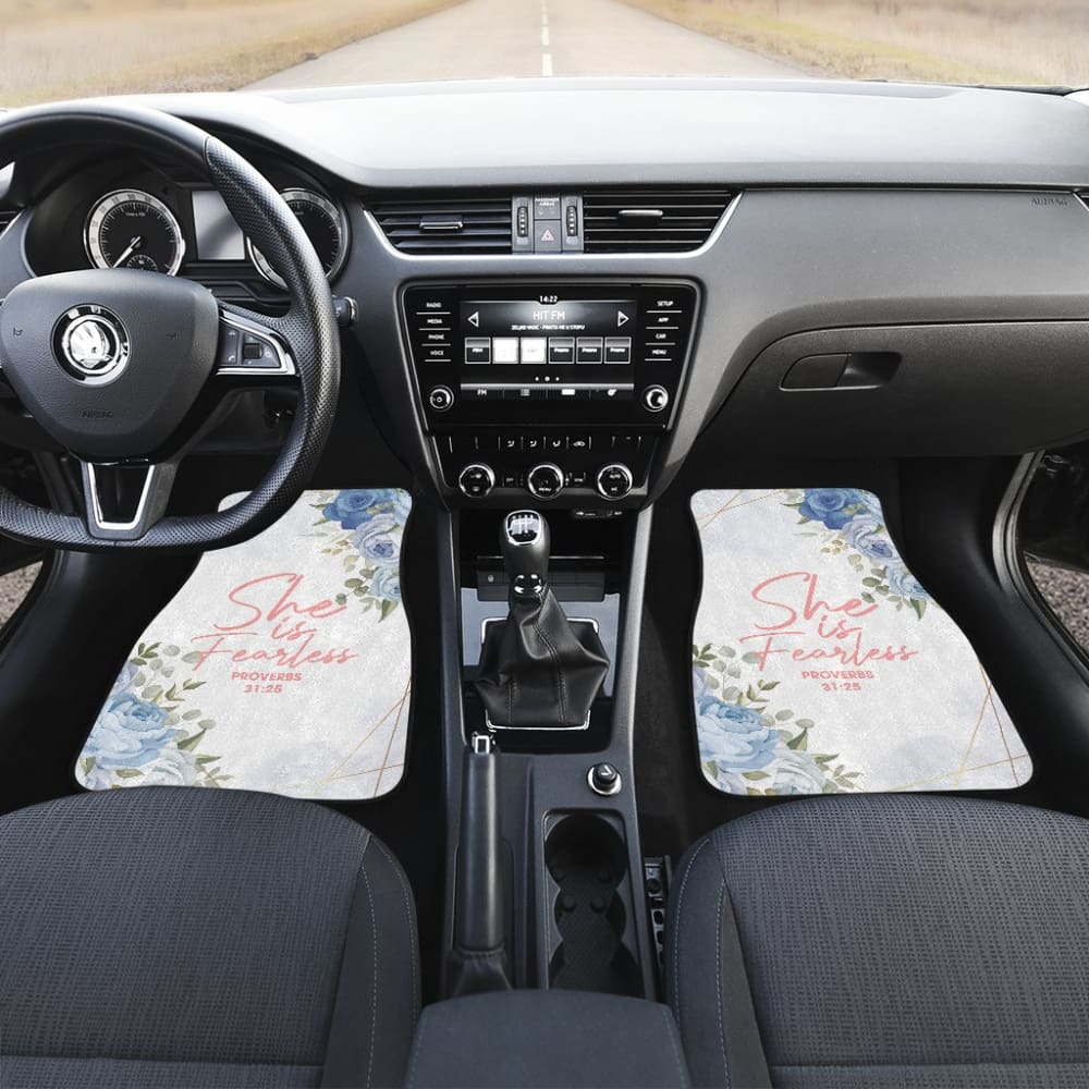 Proverbs 31:25 She Is Fearless Car Floor Mats 211305 - YourCarButBetter