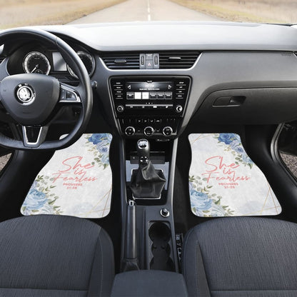 Proverbs 31:25 She Is Fearless Car Floor Mats 211305 - YourCarButBetter