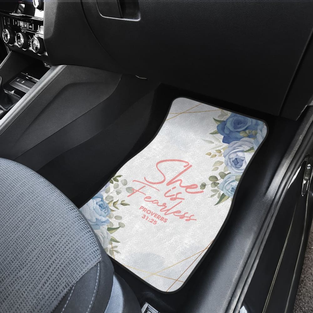 Proverbs 31:25 She Is Fearless Car Floor Mats 211305 - YourCarButBetter