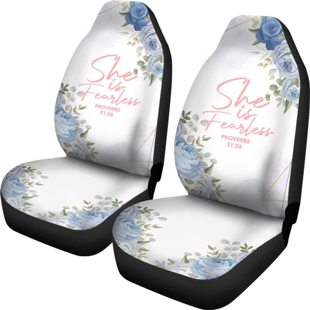 Proverbs 31:25 She Is Fearless Car Seat Covers 211305 - YourCarButBetter