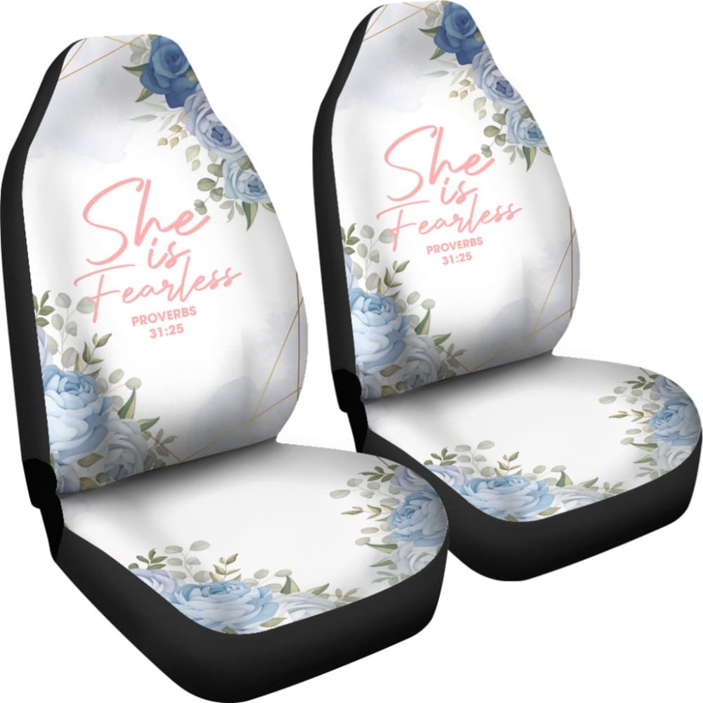 Proverbs 31:25 She Is Fearless Car Seat Covers 211305 - YourCarButBetter