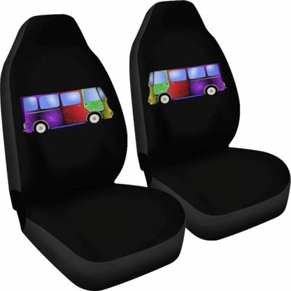 Psychedelic Hippie Minivan Car Seat Covers 192609 - YourCarButBetter