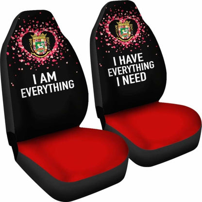 Puerto Rico Car Seat Covers Couple Valentine Everthing I Need (Set Of Two) 221205 - YourCarButBetter