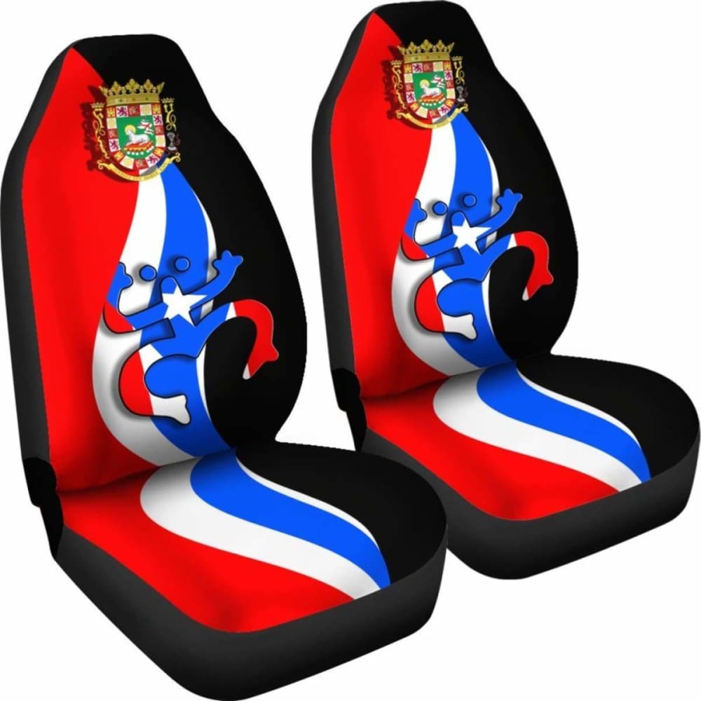 Puerto Rico Car Seat Covers - Flag Coqui Frog - 11 221205 - YourCarButBetter