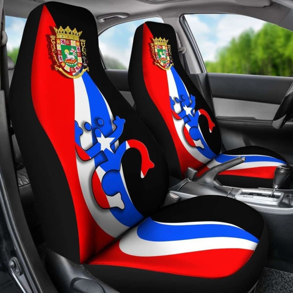 Puerto Rico Car Seat Covers - Flag Coqui Frog - 11 221205 - YourCarButBetter