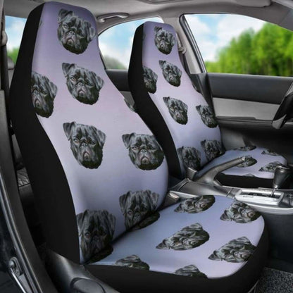 Pug Car Seat Cover Black 102918 - YourCarButBetter