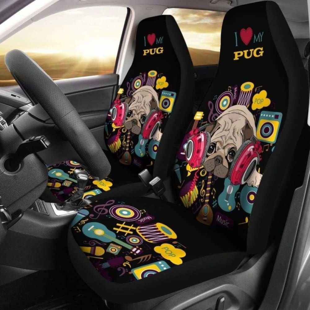 Pug Car Seat Covers 030 102918 - YourCarButBetter
