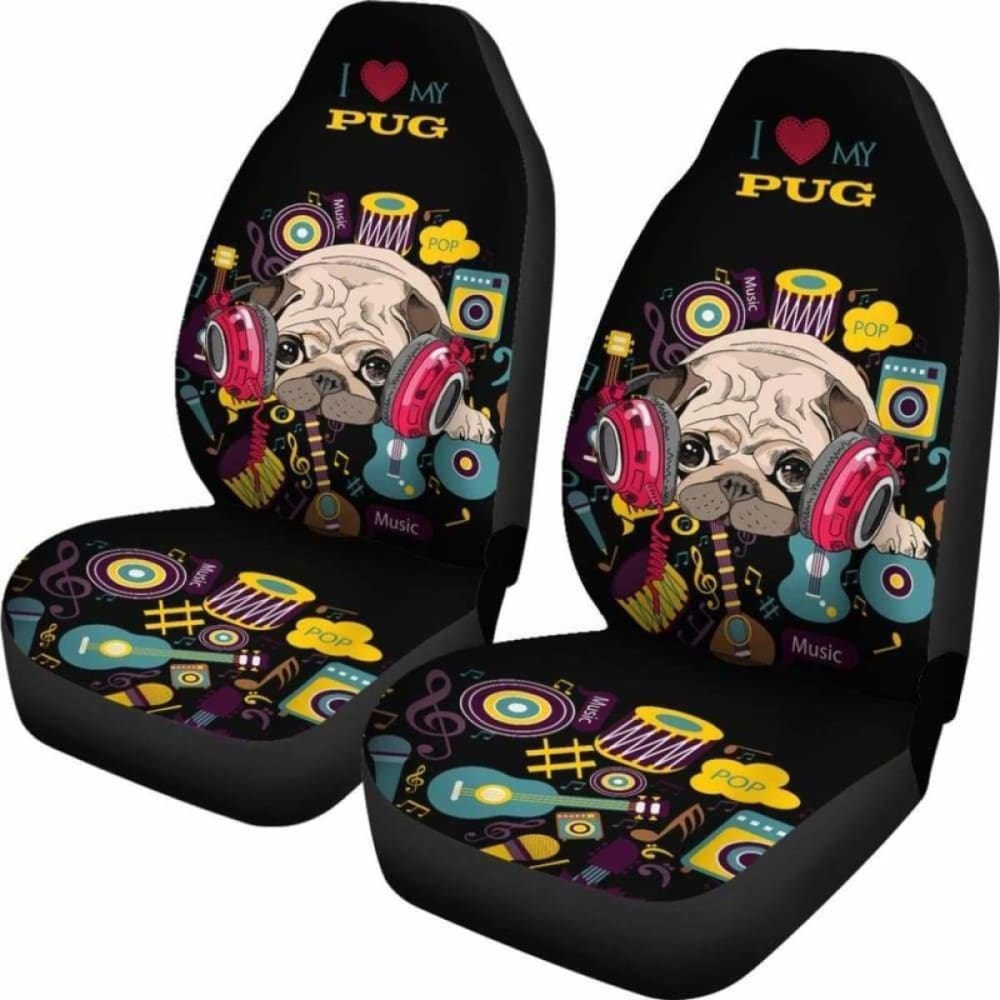 Pug Car Seat Covers 030 102918 - YourCarButBetter