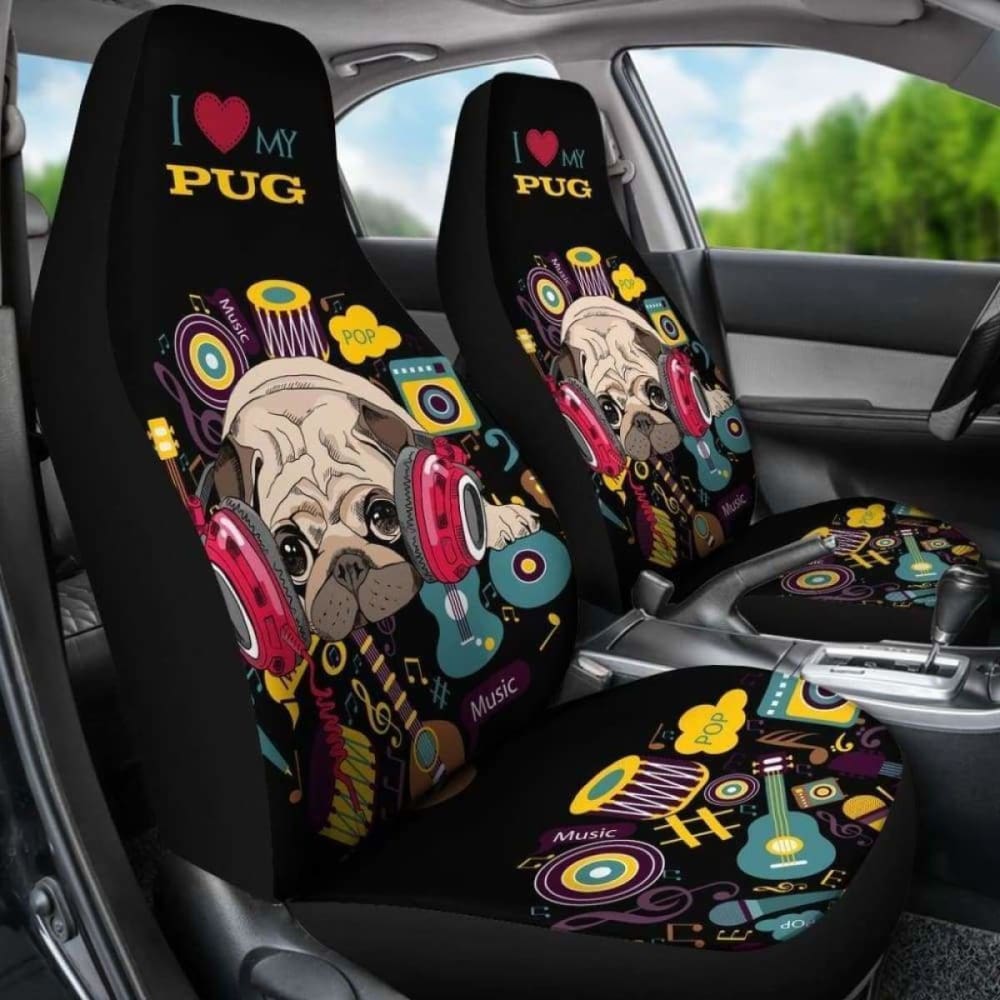 Pug Car Seat Covers 030 102918 - YourCarButBetter