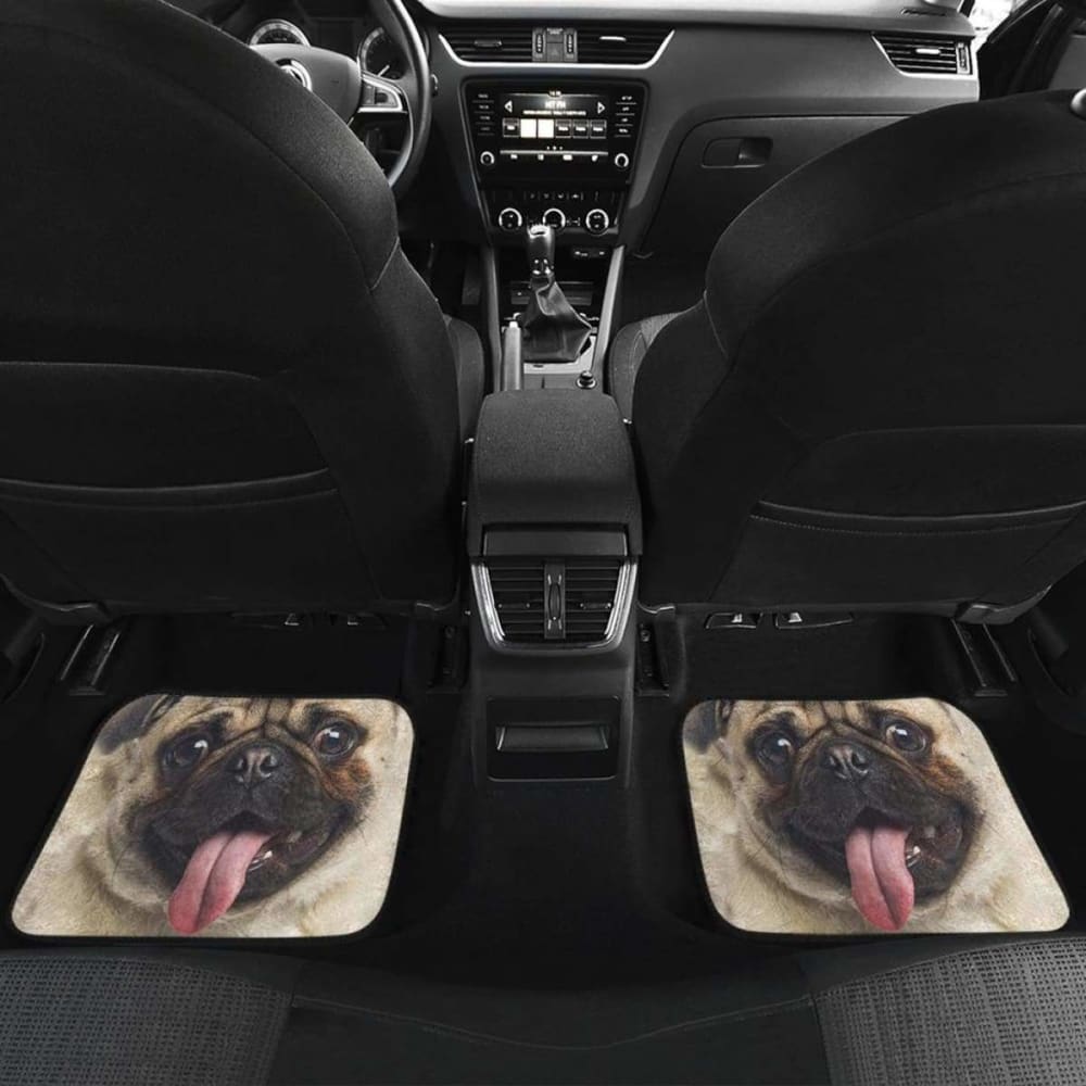Pug Dog Car Floor Mats Funny Dog Face 102918 - YourCarButBetter