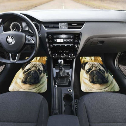 Pug Dog Hungry Sad Face Car Floor Mats 102918 - YourCarButBetter