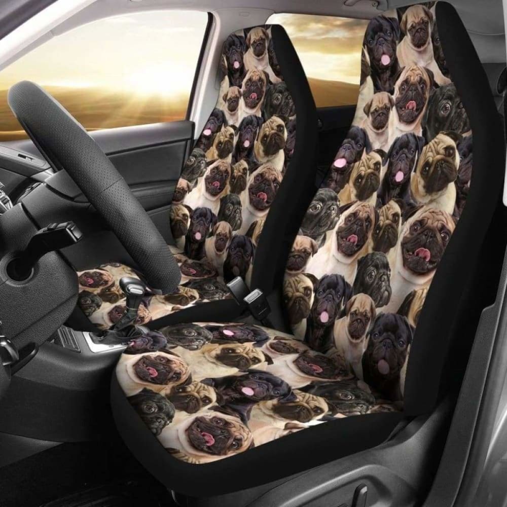 Pug Full Face Car Seat Covers 102918 - YourCarButBetter