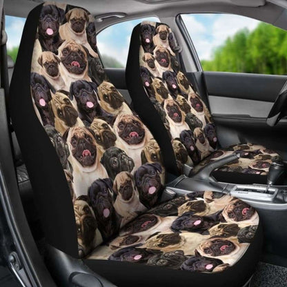 Pug Full Face Car Seat Covers 102918 - YourCarButBetter