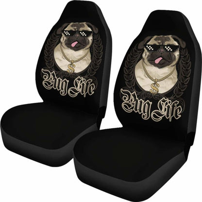Pug Life Cool Car Seat Covers Amazing Gift Ideas 210101 - YourCarButBetter