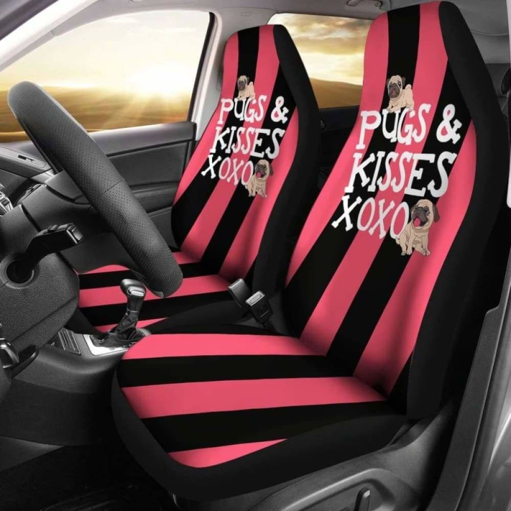 Pugs N Kisses Car Seat Covers 102918 - YourCarButBetter