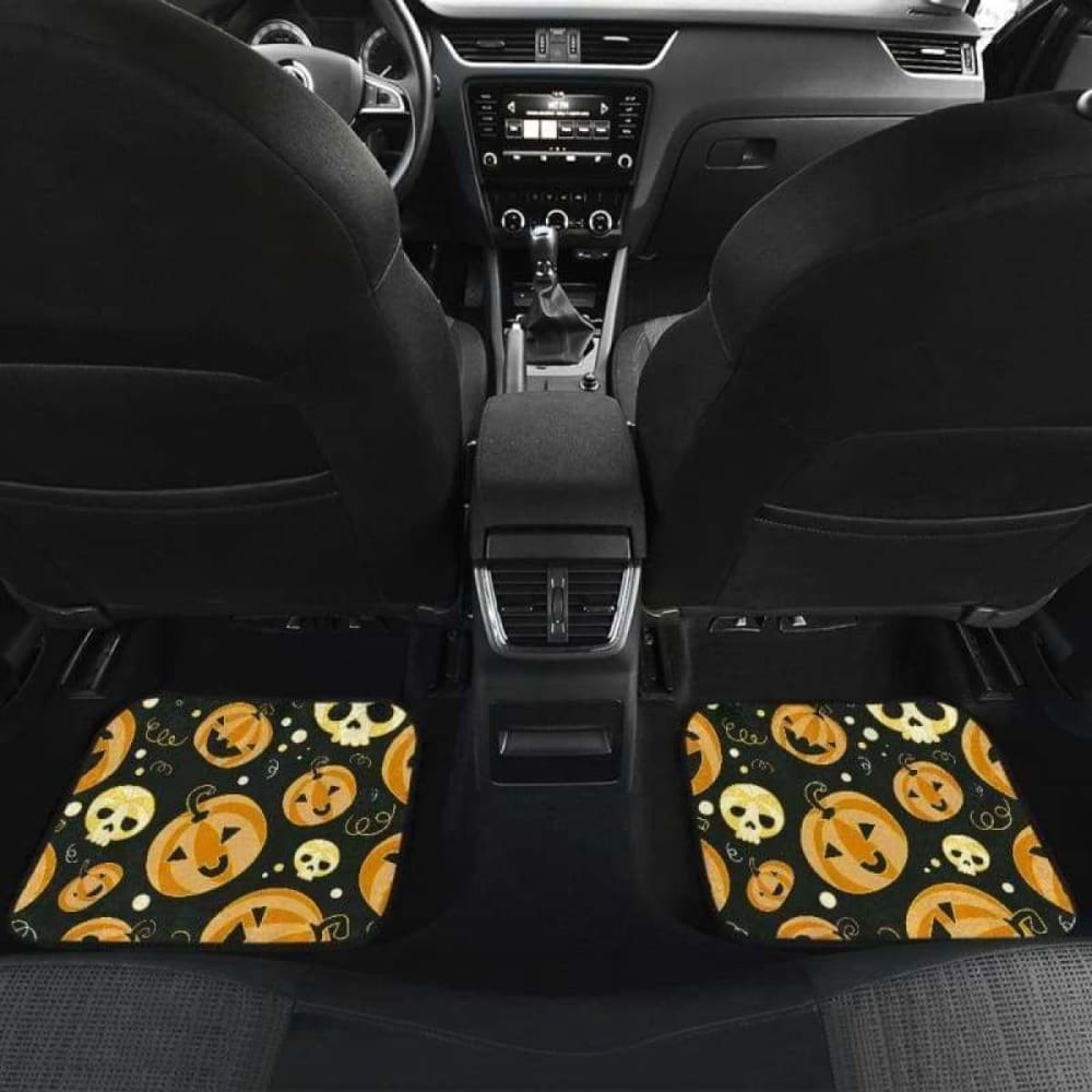 Pumpkin Halloween Car Floor Mats 102802 - YourCarButBetter