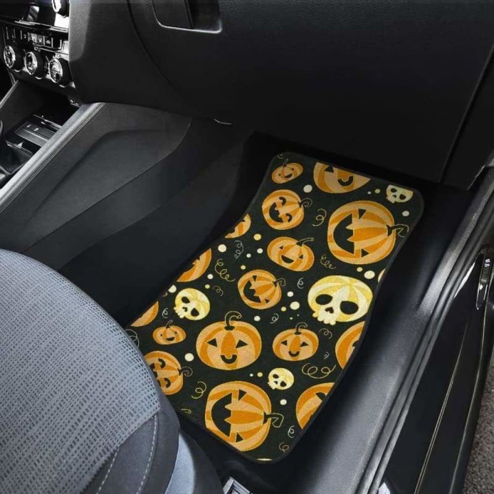 Pumpkin Halloween Car Floor Mats 102802 - YourCarButBetter