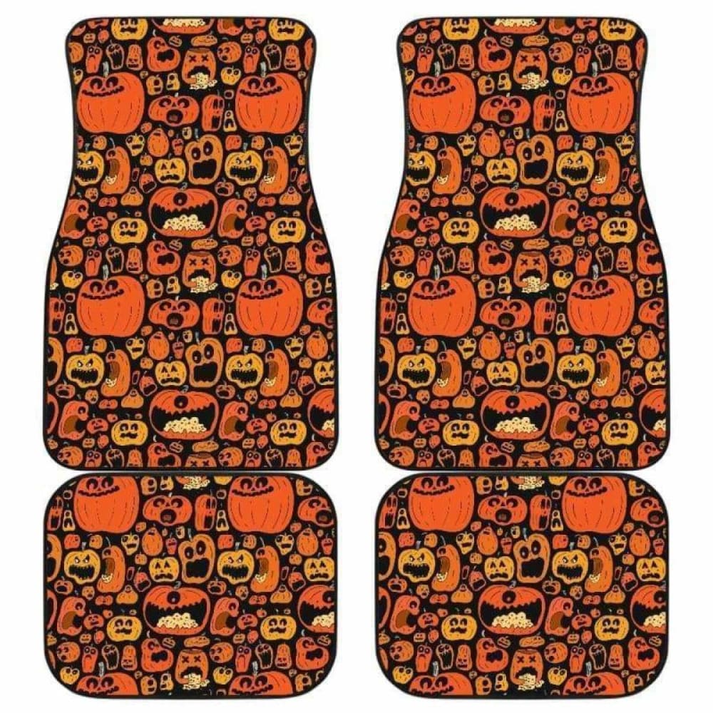 Pumpkin Halloween Car Floor Mats 102802 - YourCarButBetter