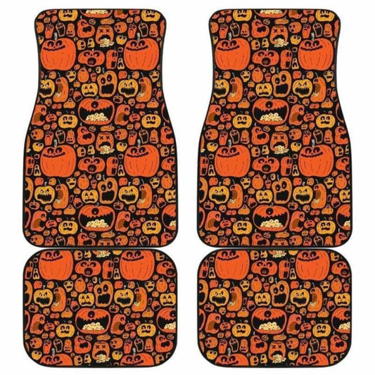 Pumpkin Halloween Car Floor Mats 102802 - YourCarButBetter
