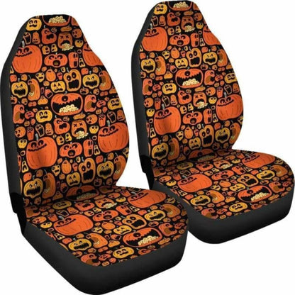 Pumpkin Halloween Car Seat Covers 102802 - YourCarButBetter